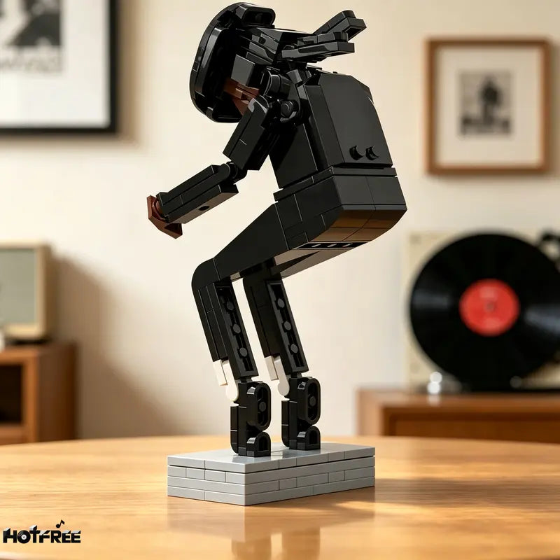 Building Block Assembly Toy, Classic Dance Pose Figure, Retro Pop Legend Tribute Collectible Model, Pop Music Stage Icon Building Kit, Fan Keepsake Gift for Adults Boys Girls